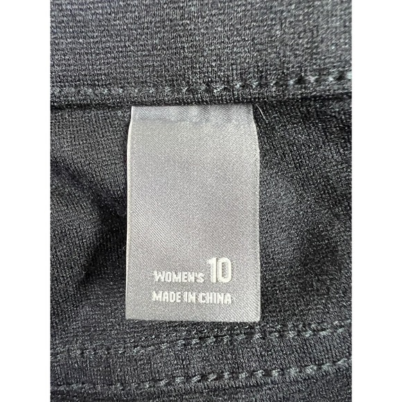 Eddie Bauer Pants Womens 10 Black Stretch Ponte Skinny Ankle 5-Pocket Casual - Picture 5 of 13